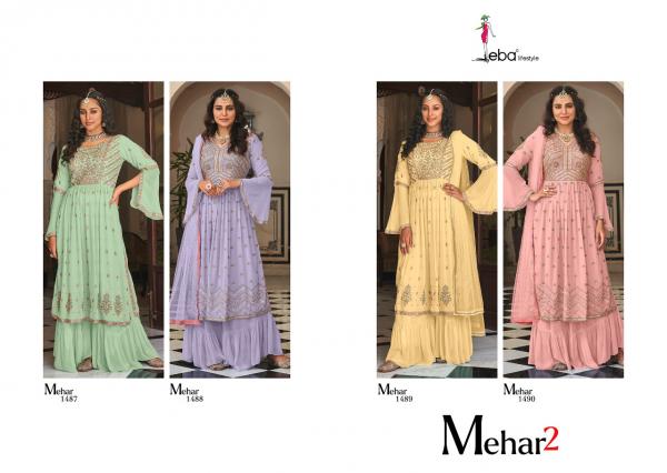 Eba Mehar 2 Georgette With Embroidery Work Salwar Kameez Collection 